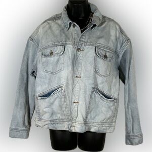 FP Movement by Free People Light Wash Denim Jacket M